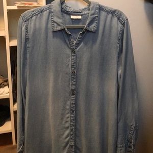 JJill denim swing button down size XXL